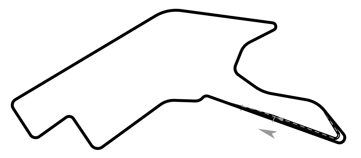 iRacing Adelaide Street Circuit 默认布局 赛道地图预览（阿得雷德市街赛道）
