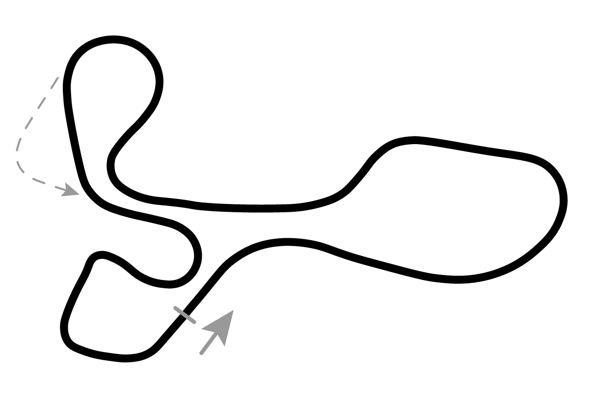 iRacing Bark River International Raceway 默认布局 赛道地图预览