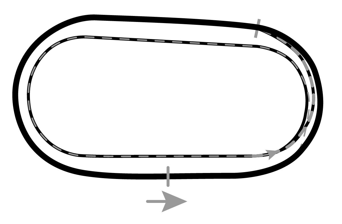 iRacing Bristol Motor Speedway Single Pit Roads 赛道地图预览（布里斯托尔赛车场）