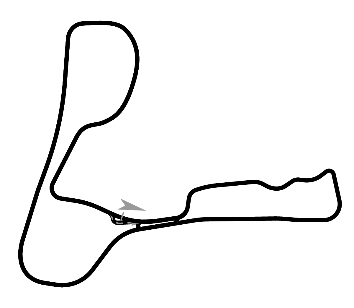 iRacing Cadwell Park Circuit Club 赛道地图预览