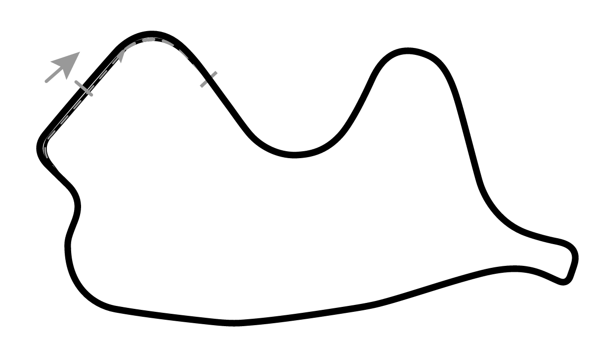 iRacing Canadian Tire Motorsports Park 默认布局 赛道地图预览（莫斯波特国际赛道）
