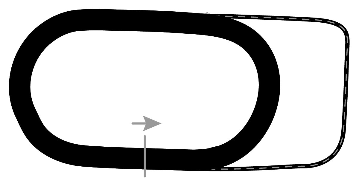 iRacing Cedar Lake Speedway 默认布局 赛道地图预览