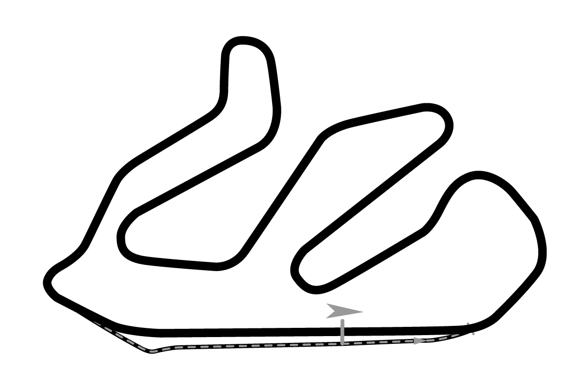iRacing Circuit de Lédenon 默认布局 赛道地图预览（莱德农赛道）