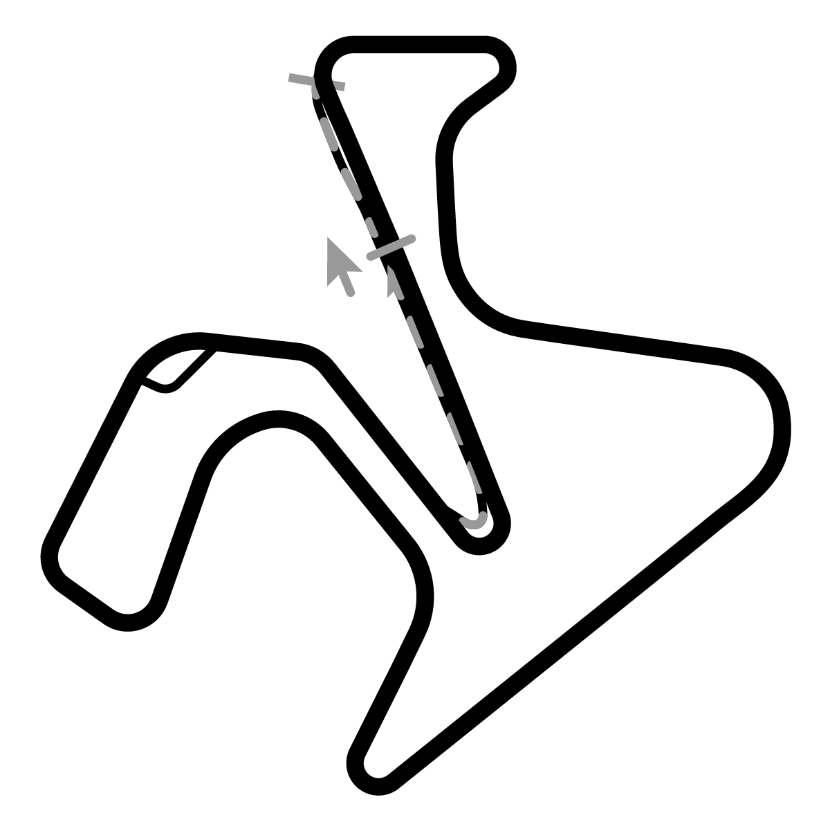 iRacing Circuito de Jerez Ángel Nieto - Moto 赛道地图预览（赫雷斯赛道）