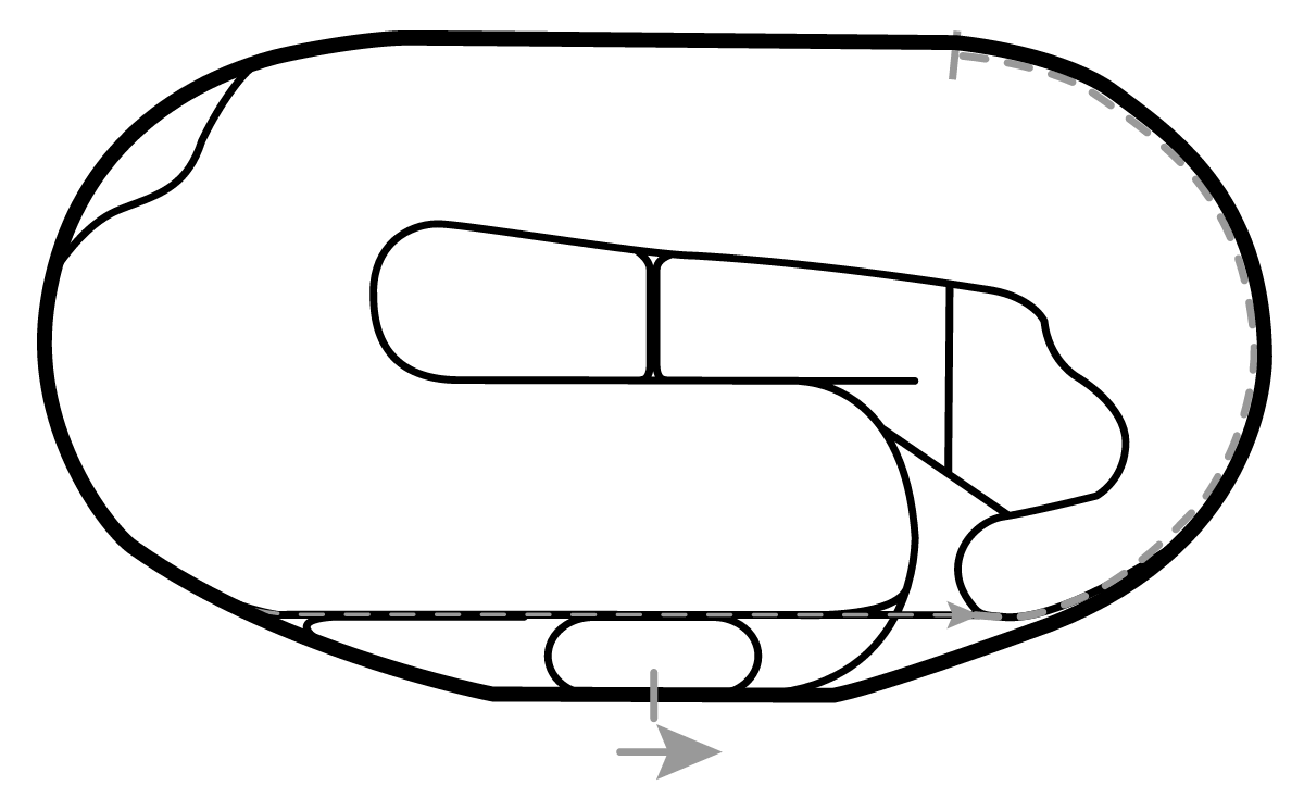 iRacing EchoPark Speedway (Atlanta) Oval 赛道地图预览（亚特兰大赛车场）