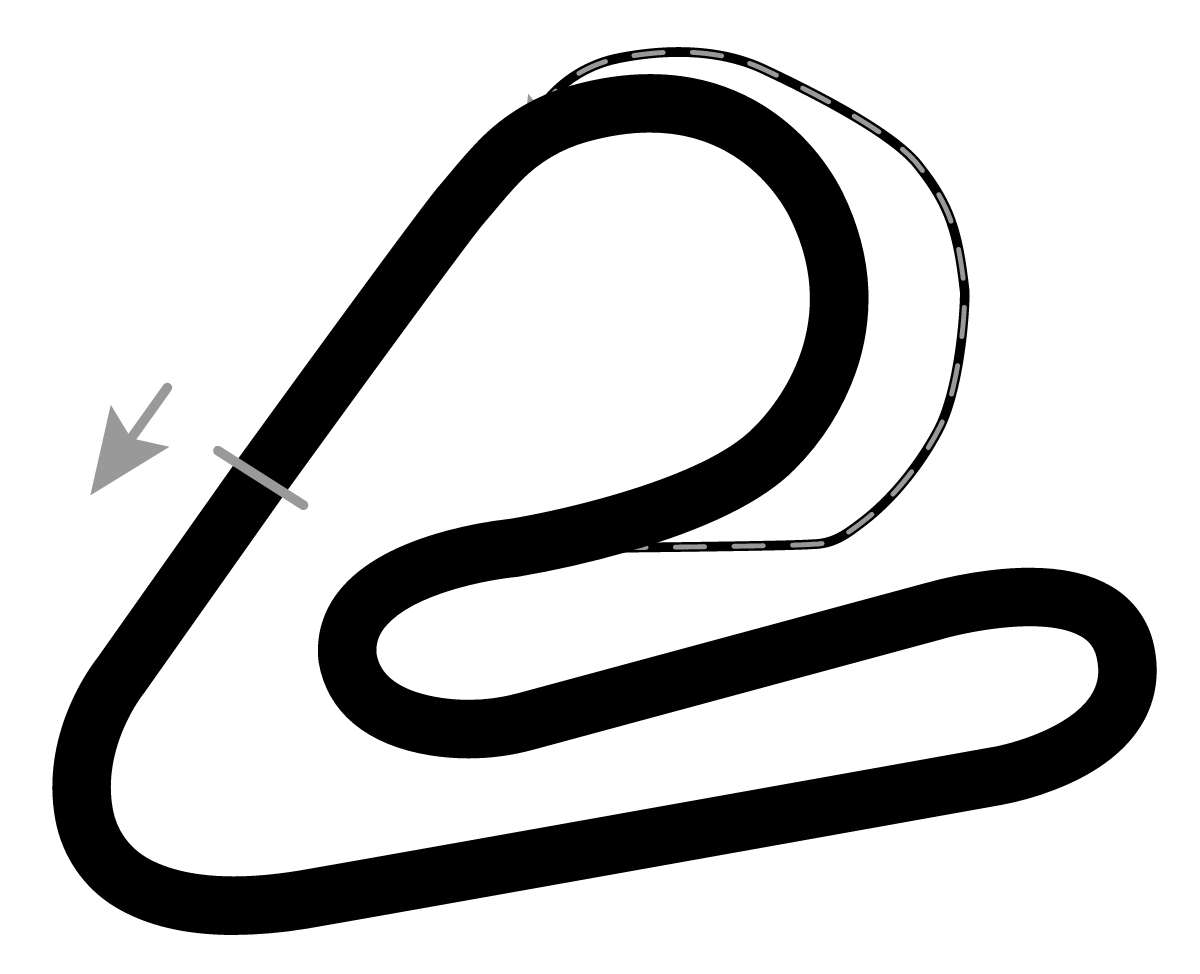 iRacing Firebird Motorsports Park 默认布局 赛道地图预览（火鸟赛道）
