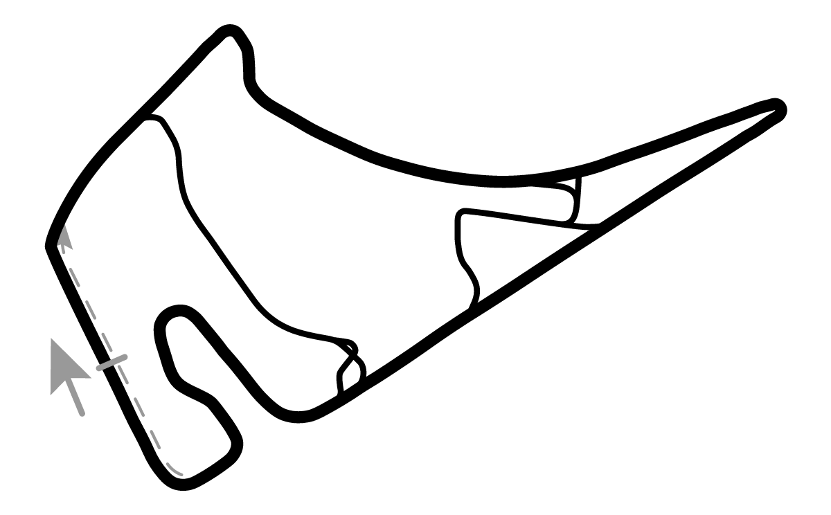 iRacing Hockenheimring Baden-Württemberg Outer 赛道地图预览（霍根海姆赛道）