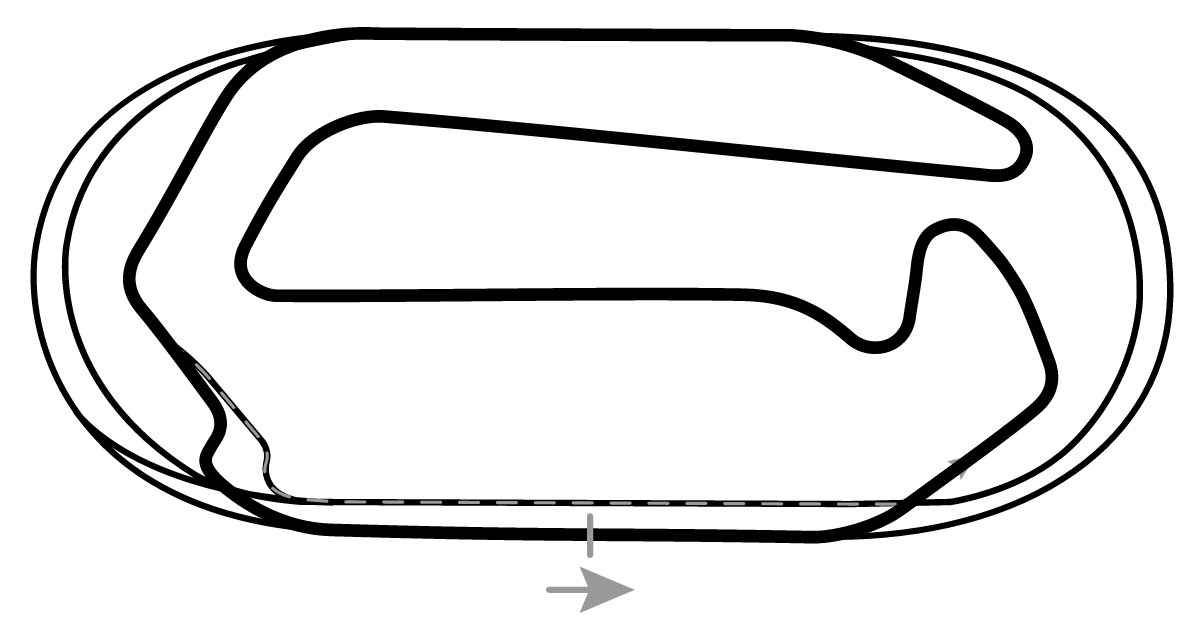 iRacing Homestead Miami Speedway Road Course A 赛道地图预览（霍姆斯特德-迈阿密赛道）