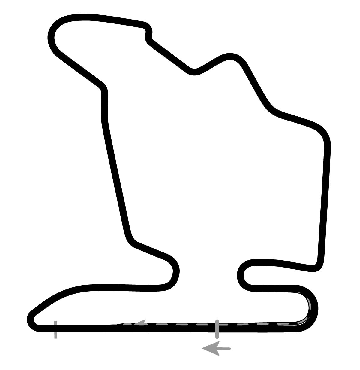 iRacing Hungaroring 默认布局 赛道地图预览（匈牙利赛道）
