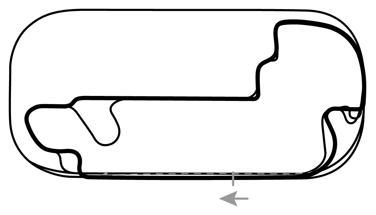 iRacing Indianapolis Motor Speedway Road Course 赛道地图预览（印第安纳波利斯赛道）