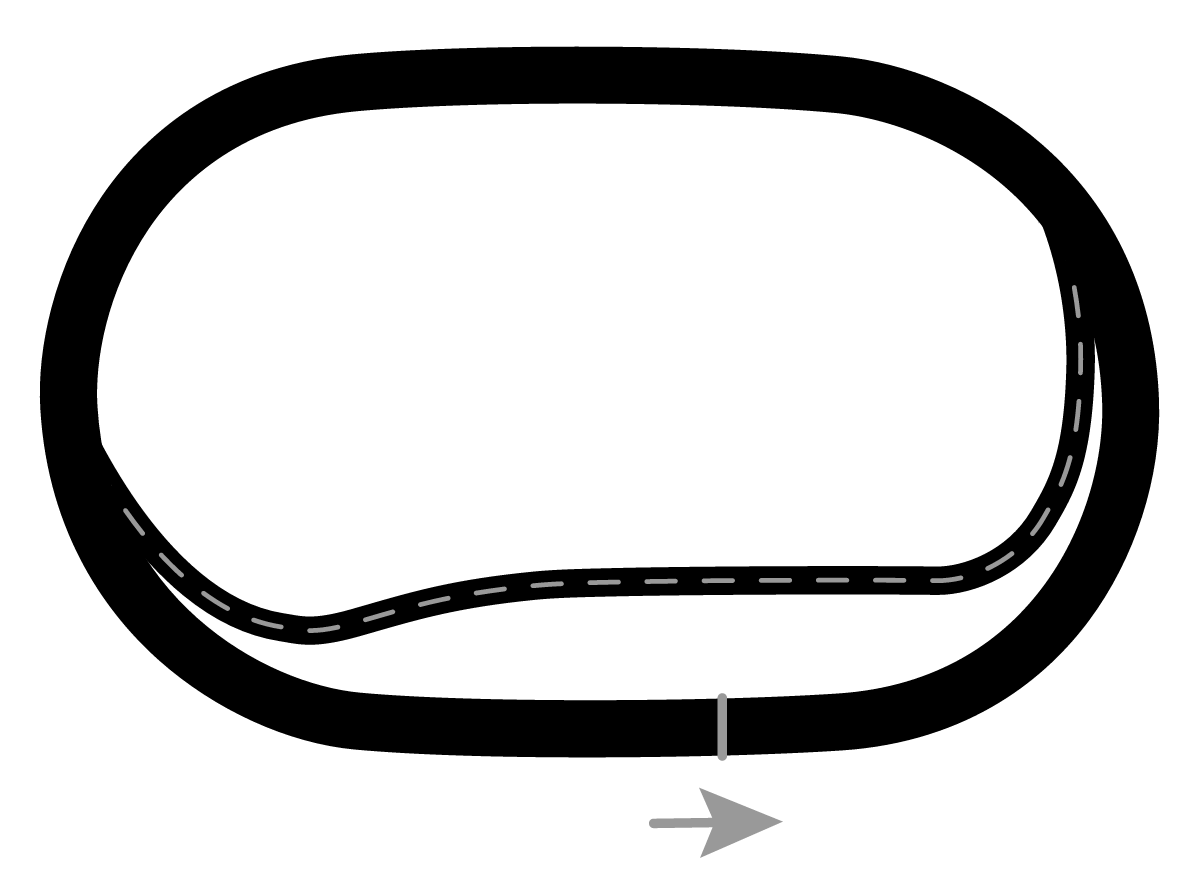 iRacing Knoxville Raceway 默认布局 赛道地图预览