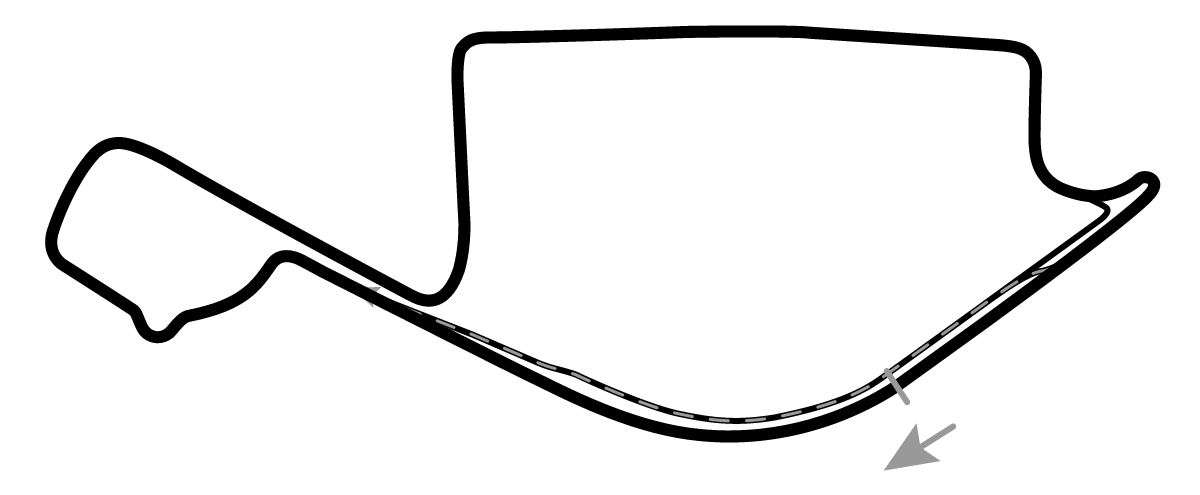 iRacing Long Beach Street Circuit 默认布局 赛道地图预览（长滩街道赛道）