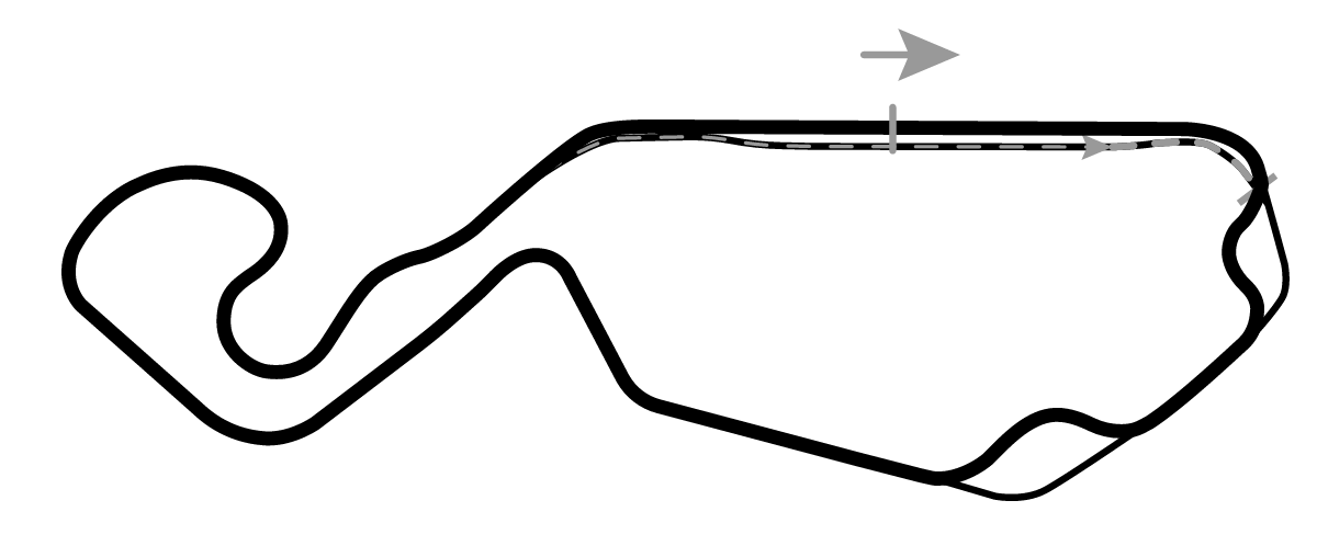 iRacing New Jersey Motorsports Park Thunderbolt w/both chicanes 赛道地图预览（新泽西赛车场）