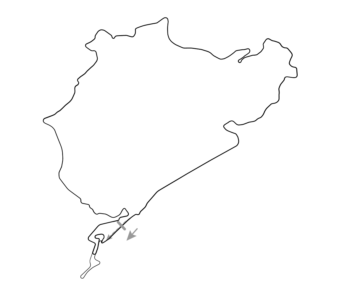 iRacing Nürburgring Combined Gesamtstrecke VLN 赛道地图预览