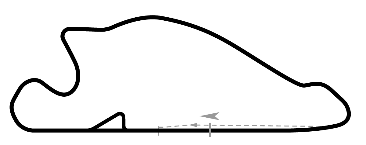 iRacing Portland International Raceway No Chicane 赛道地图预览（波特兰国际赛道）