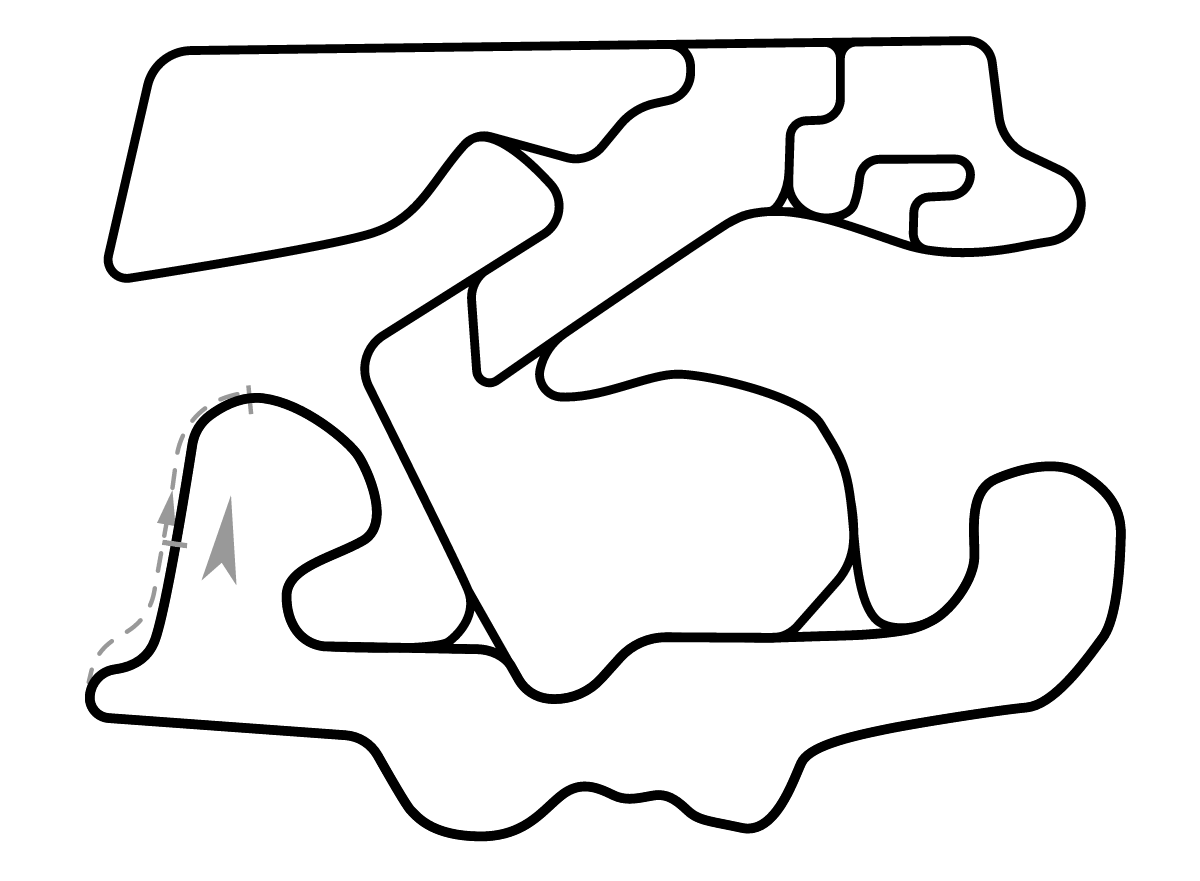iRacing Shell V-Power Motorsport Park at The Bend East Circuit 赛道地图预览（本德赛车公园）