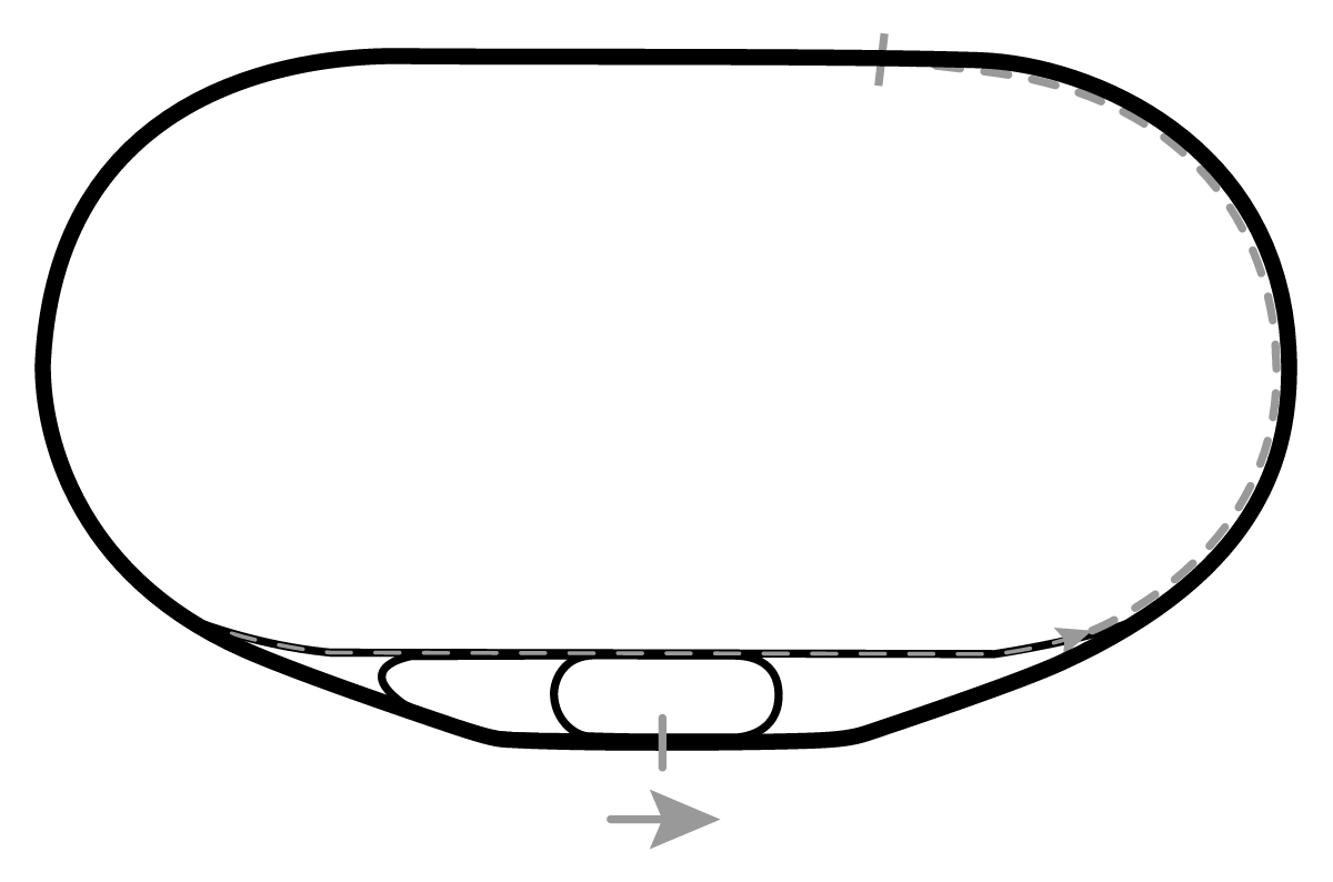 iRacing Texas Motor Speedway Oval 赛道地图预览（德州赛道）