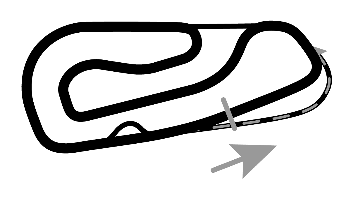 iRacing Tsukuba Circuit 1000 Full Reverse 赛道地图预览（筑波赛道）