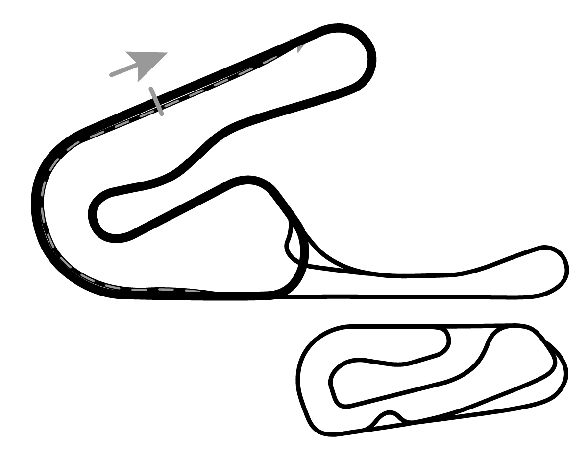 iRacing Tsukuba Circuit 2000 Short 赛道地图预览（筑波赛道）