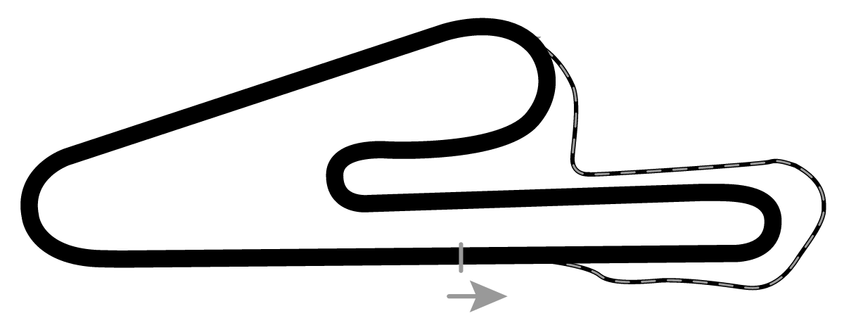 iRacing Wild West Motorsports Park 默认布局 赛道地图预览