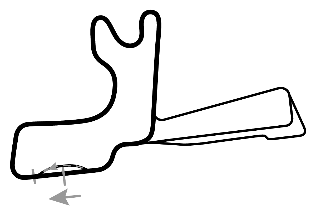 iRacing Winton Motor Raceway Club Circuit 赛道地图预览（温顿赛车场）