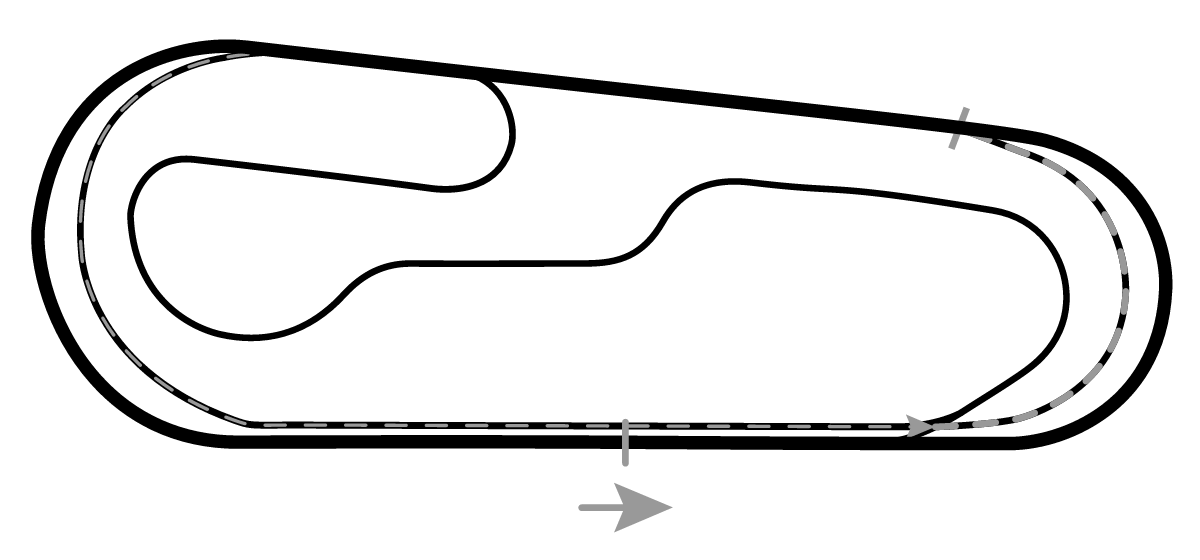 iRacing World Wide Technology Raceway (Gateway) Oval 赛道地图预览